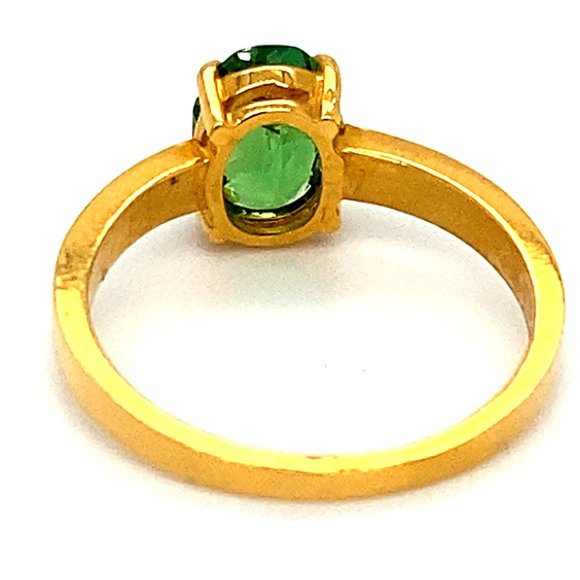 Tsavorite 1.32ct Solid 22K Yellow Gold Ring - Picture 4 of 6